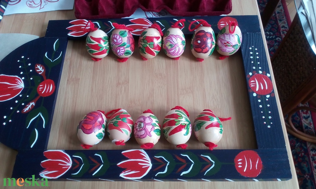 Húsvéti festett tyúktojás, kalocsai mintával - otthon & életmód - dekoráció - dísztárgy - Meska.hu Húsvéti festett tyúktojás, kalocsai mintával - otthon & életmód - dekoráció - dísztárgy - Meska.hu