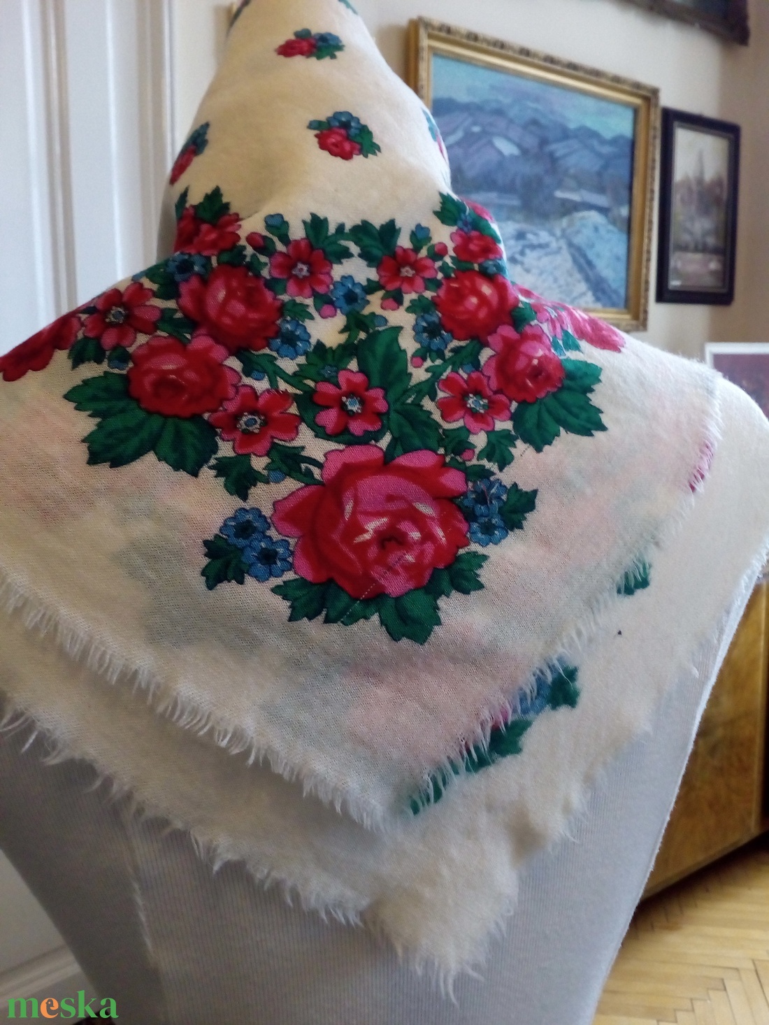 Rojtozott szélű színes  népi kasmír kendő - ruha & divat - sál, sapka, kendő - vállkendő - Meska.hu Rojtozott szélű színes  népi kasmír kendő - ruha & divat - sál, sapka, kendő - vállkendő - Meska.hu