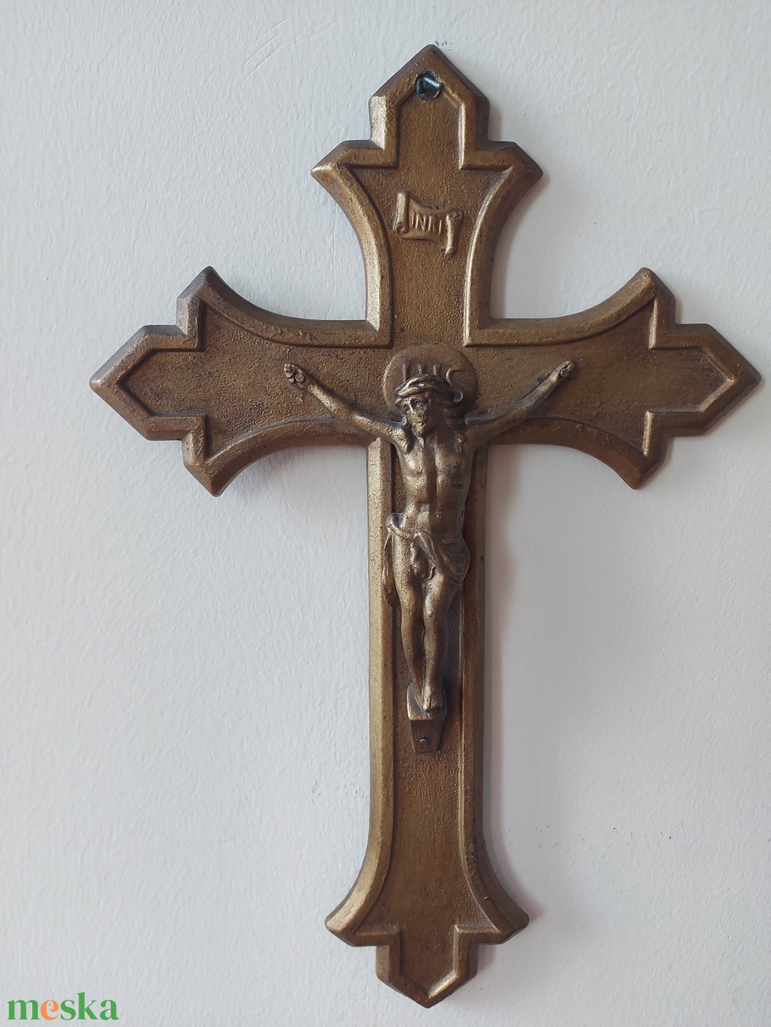 Antik fém feszület - otthon & életmód - dekoráció - dísztárgy - Meska.hu