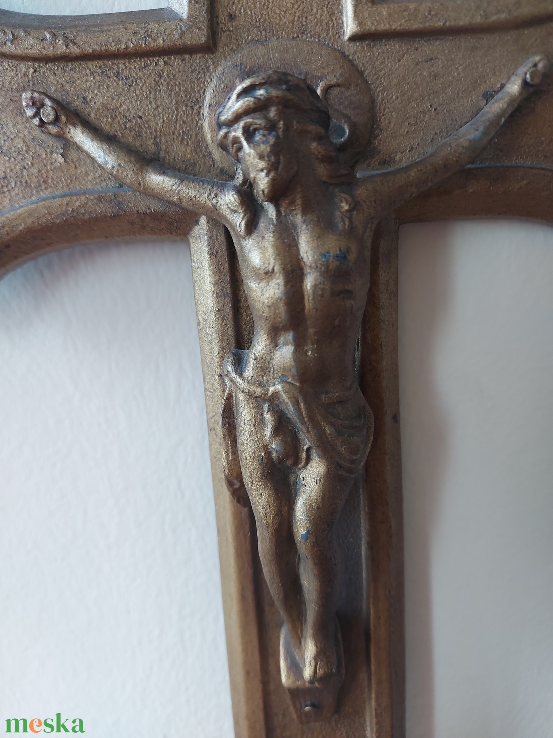 Antik fém feszület - otthon & életmód - dekoráció - dísztárgy - Meska.hu