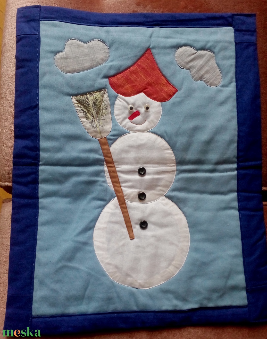 Patchwork hóember falikép - otthon & életmód - babaszoba, gyerekszoba - babaszoba dekoráció - Meska.hu