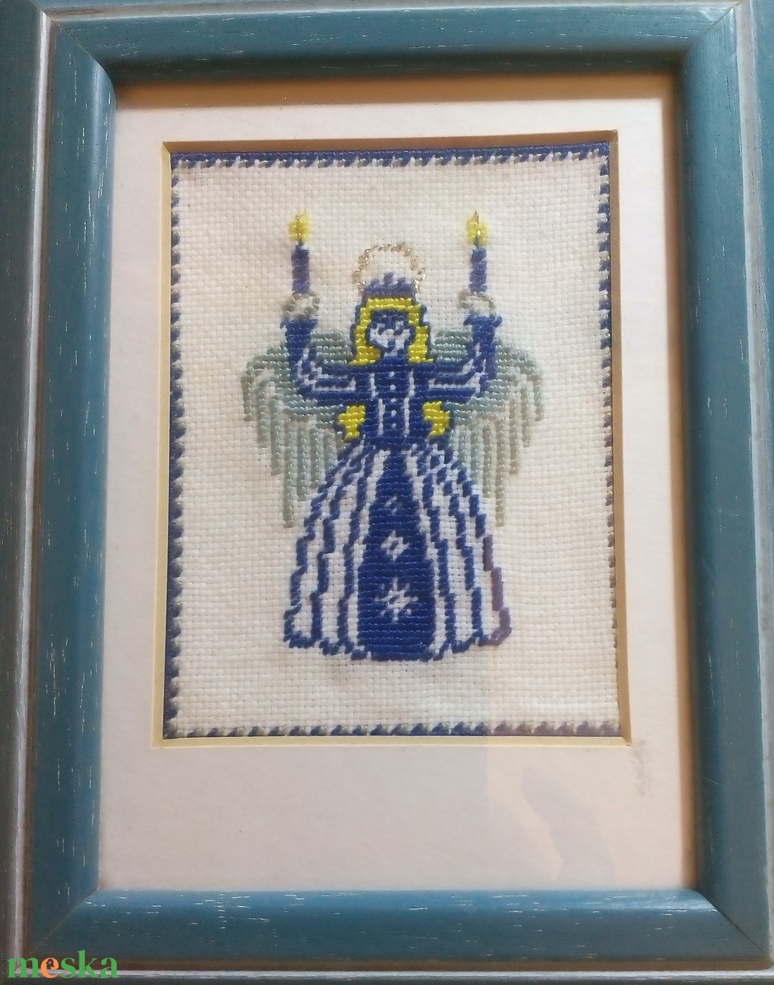 Keresztszemes kép - művészet - textilkép - gobelin - Meska.hu