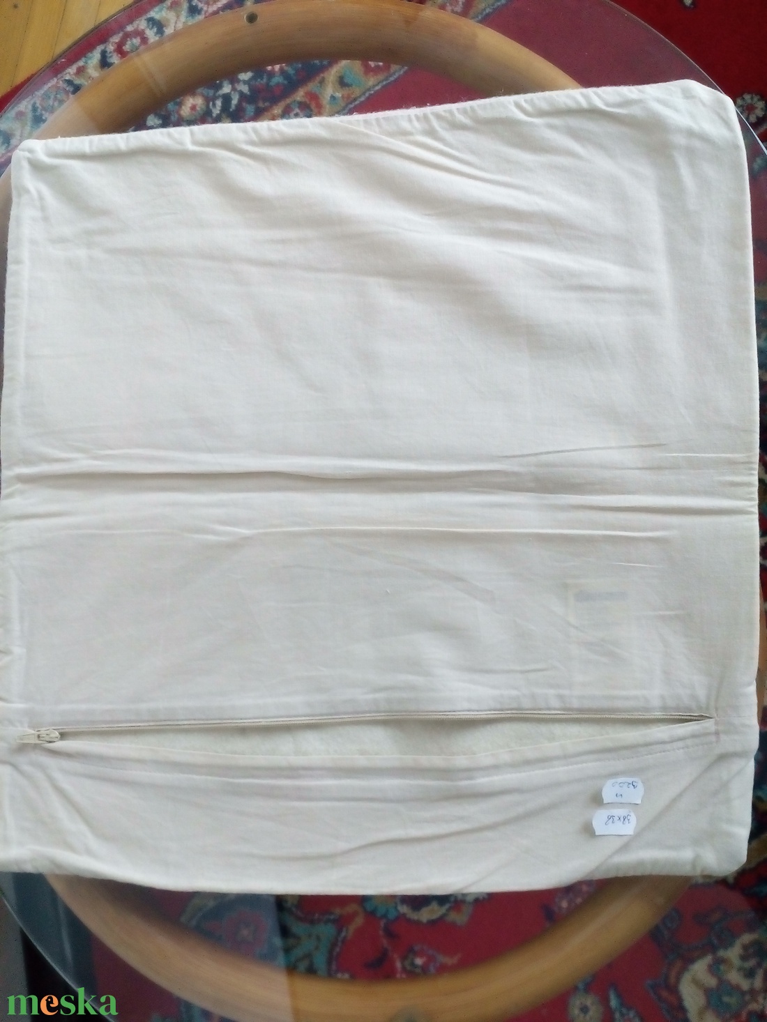 Gyapjú párnahuzat, rátét mintával  - otthon & életmód - lakástextil - párna & párnahuzat - díszpárnahuzat - Meska.hu