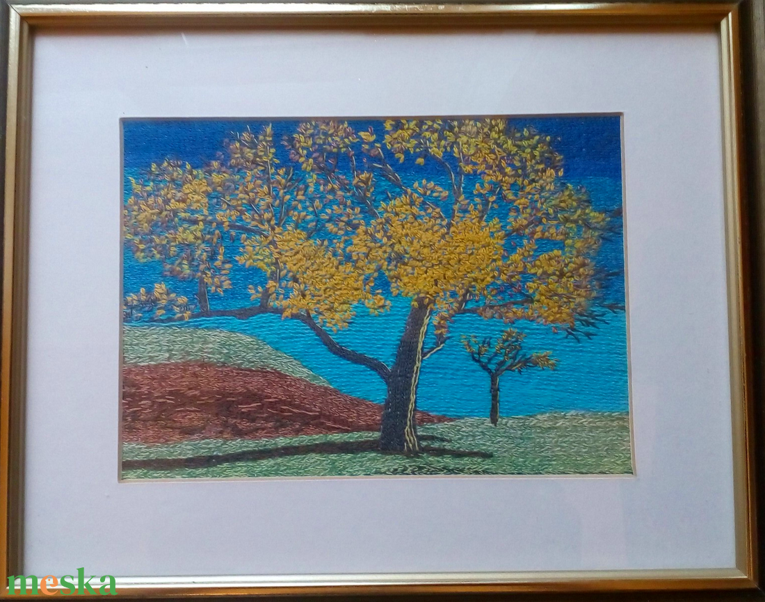 Hímzésel készült falikép - otthon & életmód - dekoráció - kép & falikép - vászonkép - Meska.hu