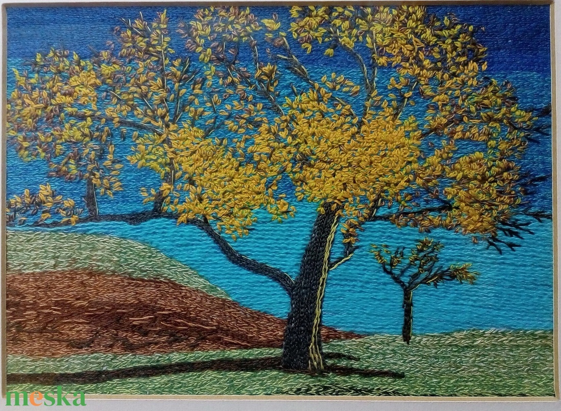 Hímzésel készült falikép - otthon & életmód - dekoráció - kép & falikép - vászonkép - Meska.hu