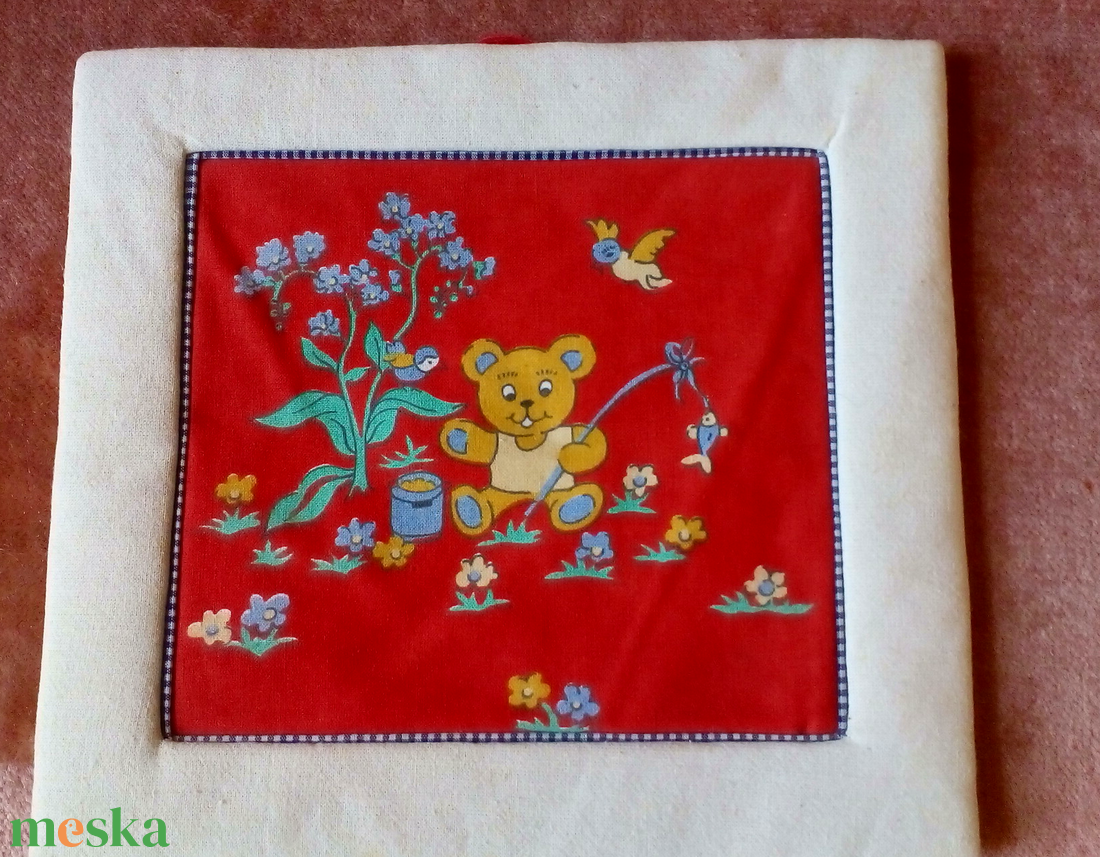 Textil képek, Mackók  - otthon & életmód - dekoráció - kép & falikép - mozaik kép - Meska.hu