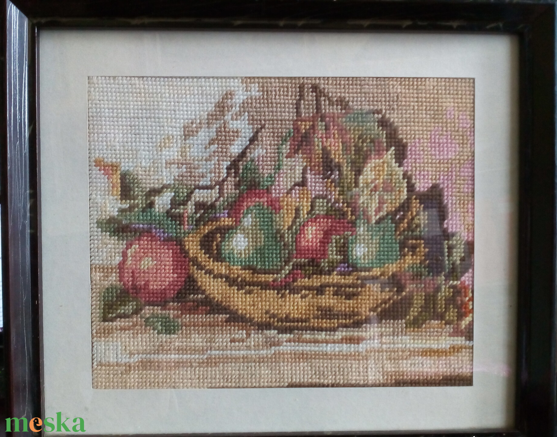 Keretezett falikép gobelin hímzéssel  - művészet - textilkép - gobelin - Meska.hu