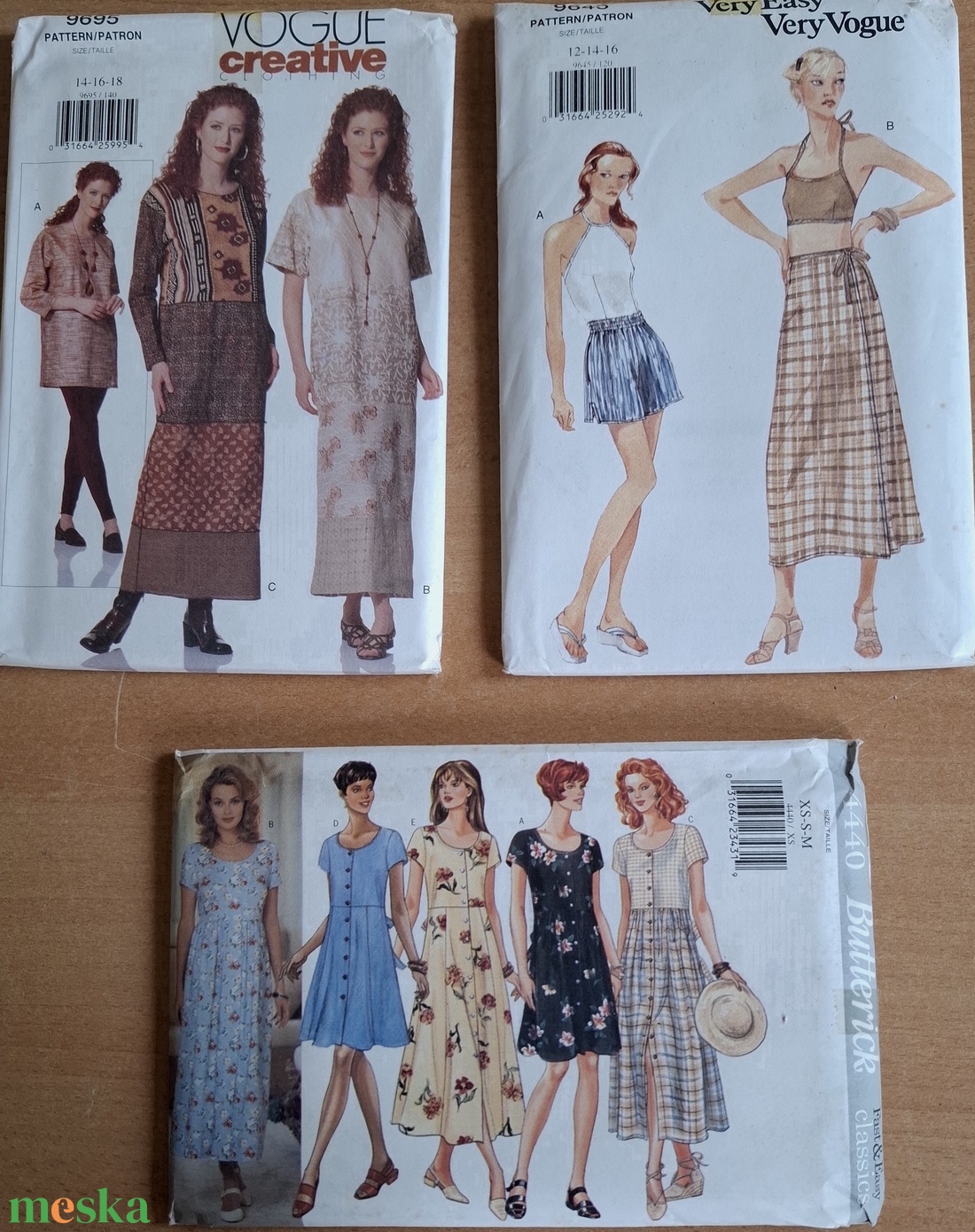 Szabásminta csomagok (Vogue, Butterick) - diy (csináld magad) - szabásminta, útmutató - varrás minták - Meska.hu