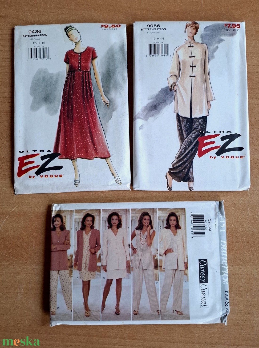 Szabásminta csomagok (Butterick, Vogue) - diy (csináld magad) - szabásminta, útmutató - varrás minták - Meska.hu