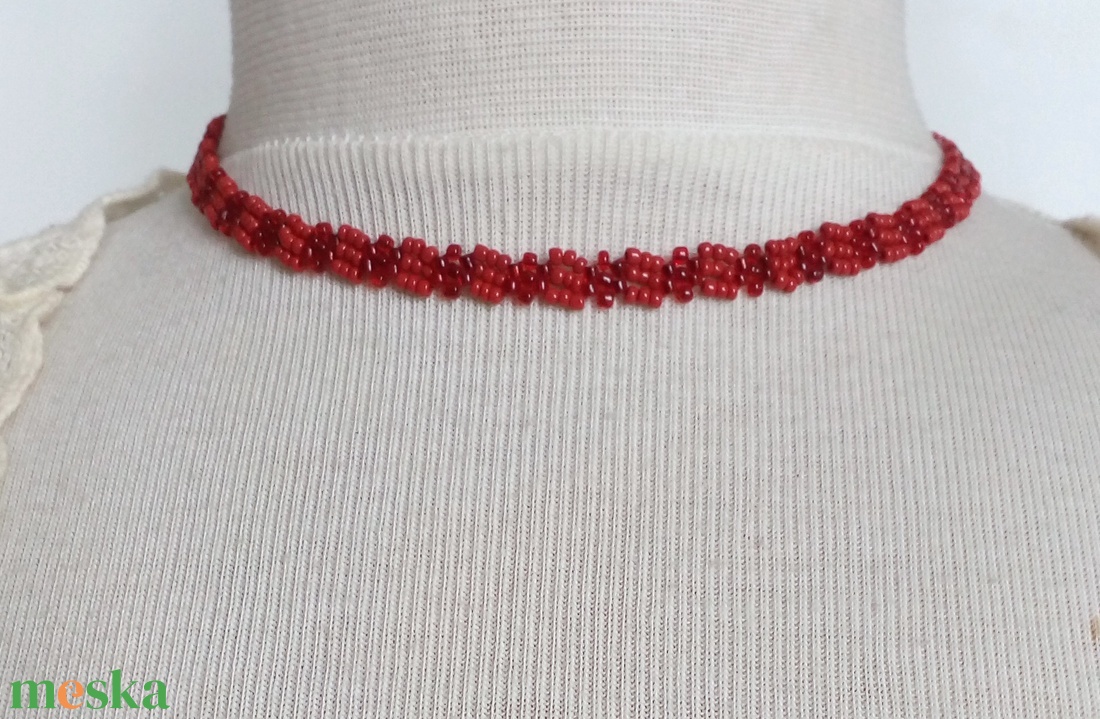 Gyöngyfűzött nyaklánc - ékszer - nyaklánc - gyöngyös nyaklánc - Meska.hu