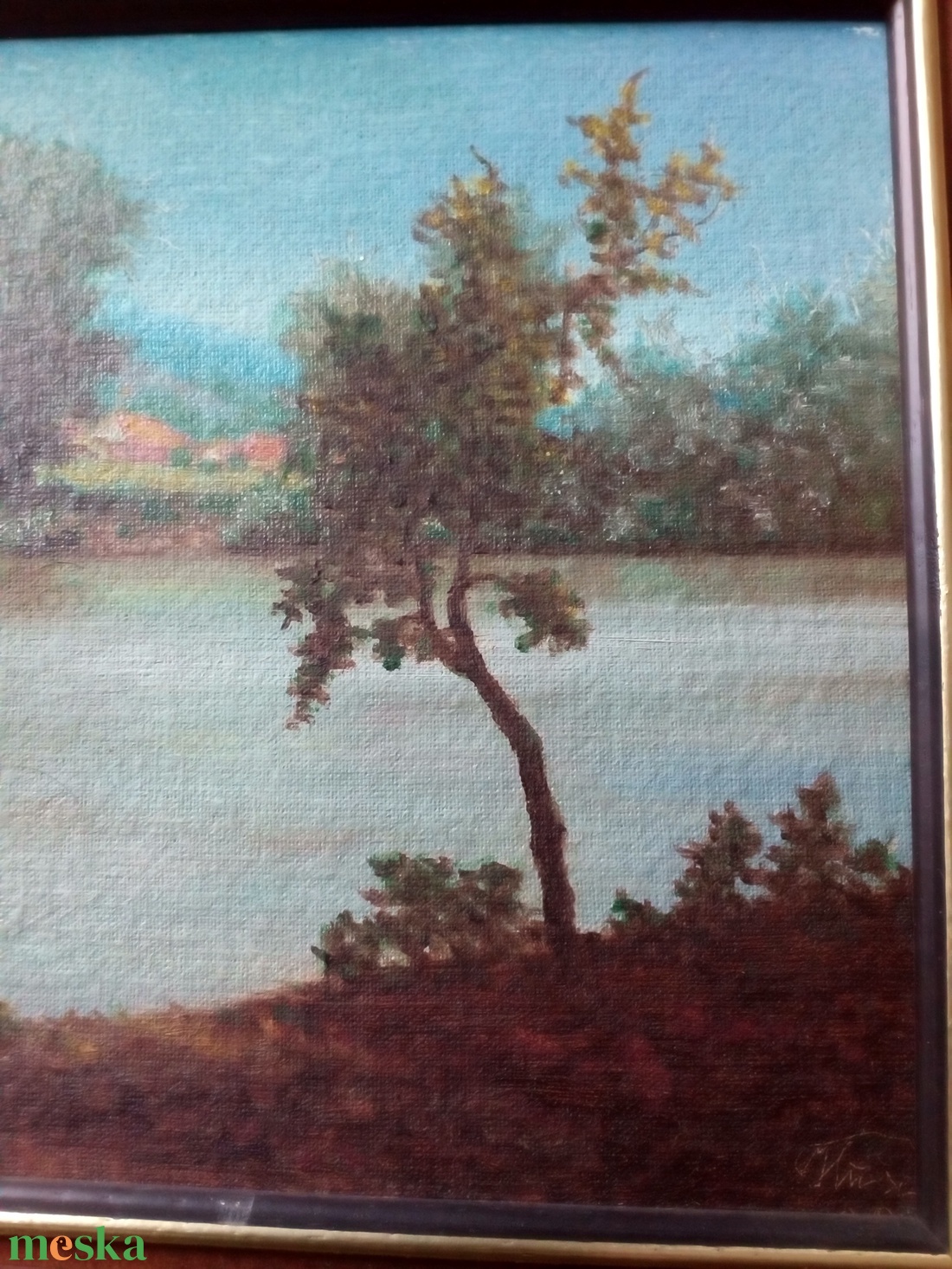 Tiszapart-Hüse János festménye - művészet - festmény - olajfestmény - Meska.hu