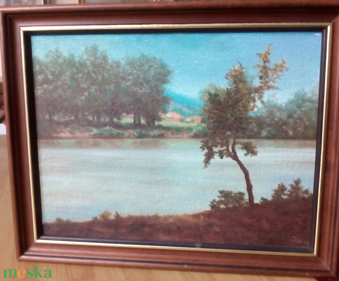 Tiszapart-Hüse János festménye - művészet - festmény - olajfestmény - Meska.hu