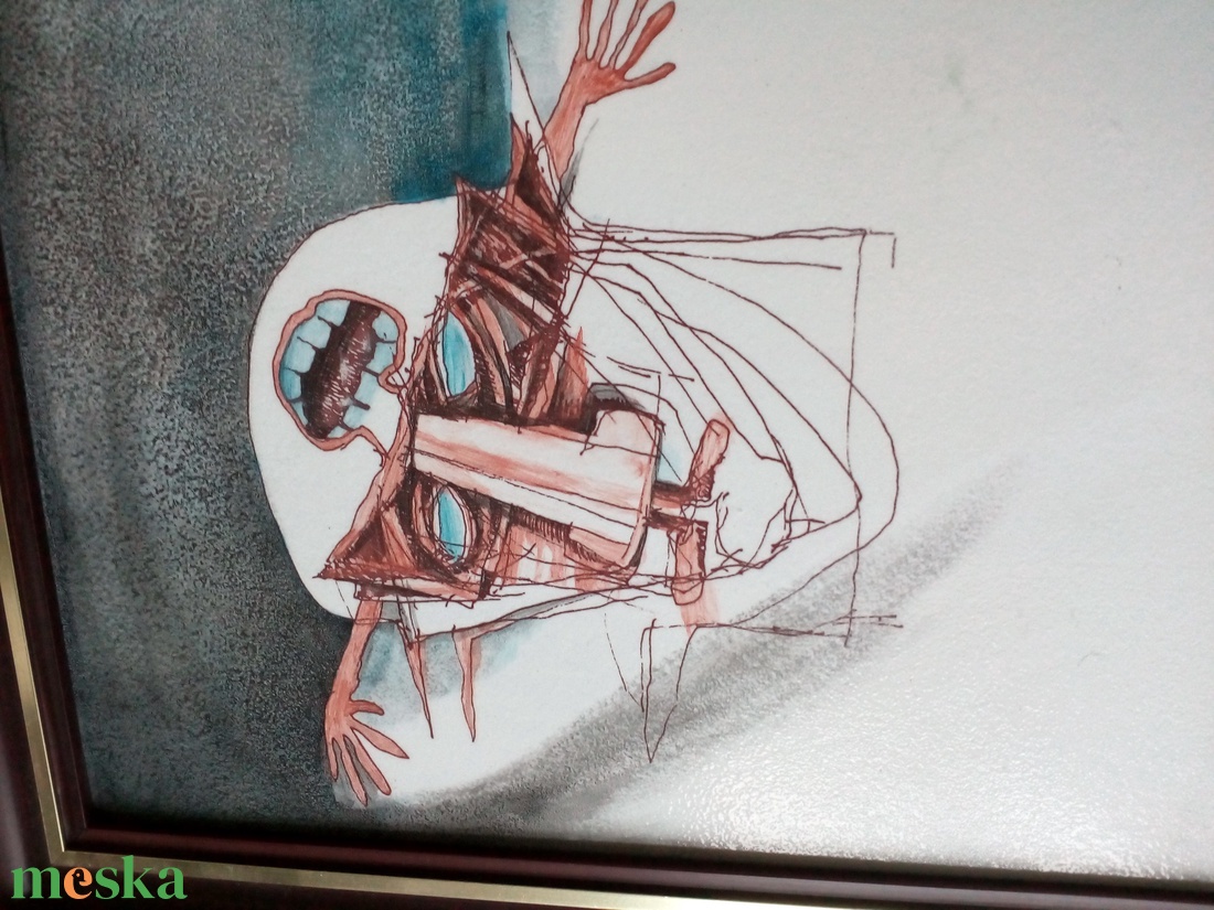 Tűzzománc kép keretben - művészet - festmény - tűzzománc - Meska.hu