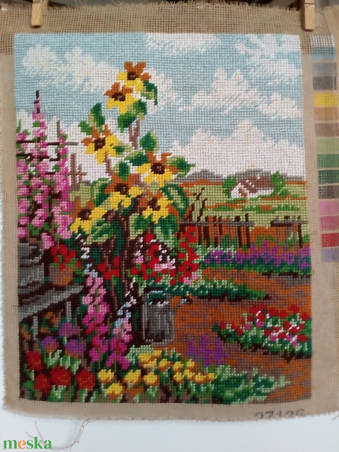 Gobelin hímzéssel készült kép, keret nélkül - művészet - textilkép - gobelin - Meska.hu