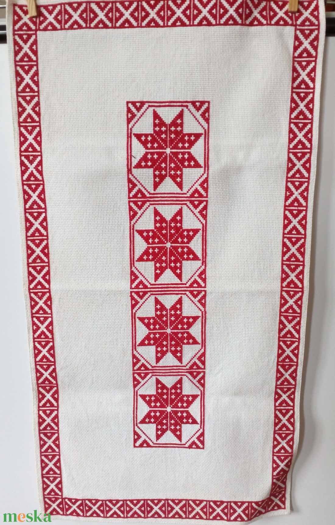 Keresztszemes terítő - művészet - textilkép - keresztszemes - Meska.hu