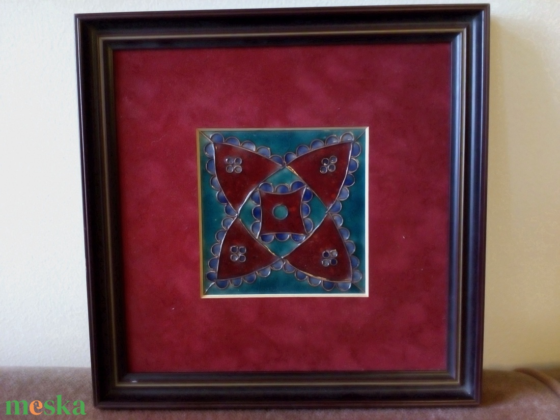 Tűzzománc kép Kerti pillangó - művészet - festmény - tűzzománc - Meska.hu