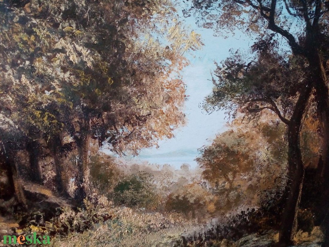 Erdei út festmény - művészet - festmény - olajfestmény - Meska.hu