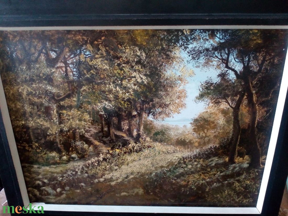 Erdei út festmény - művészet - festmény - olajfestmény - Meska.hu