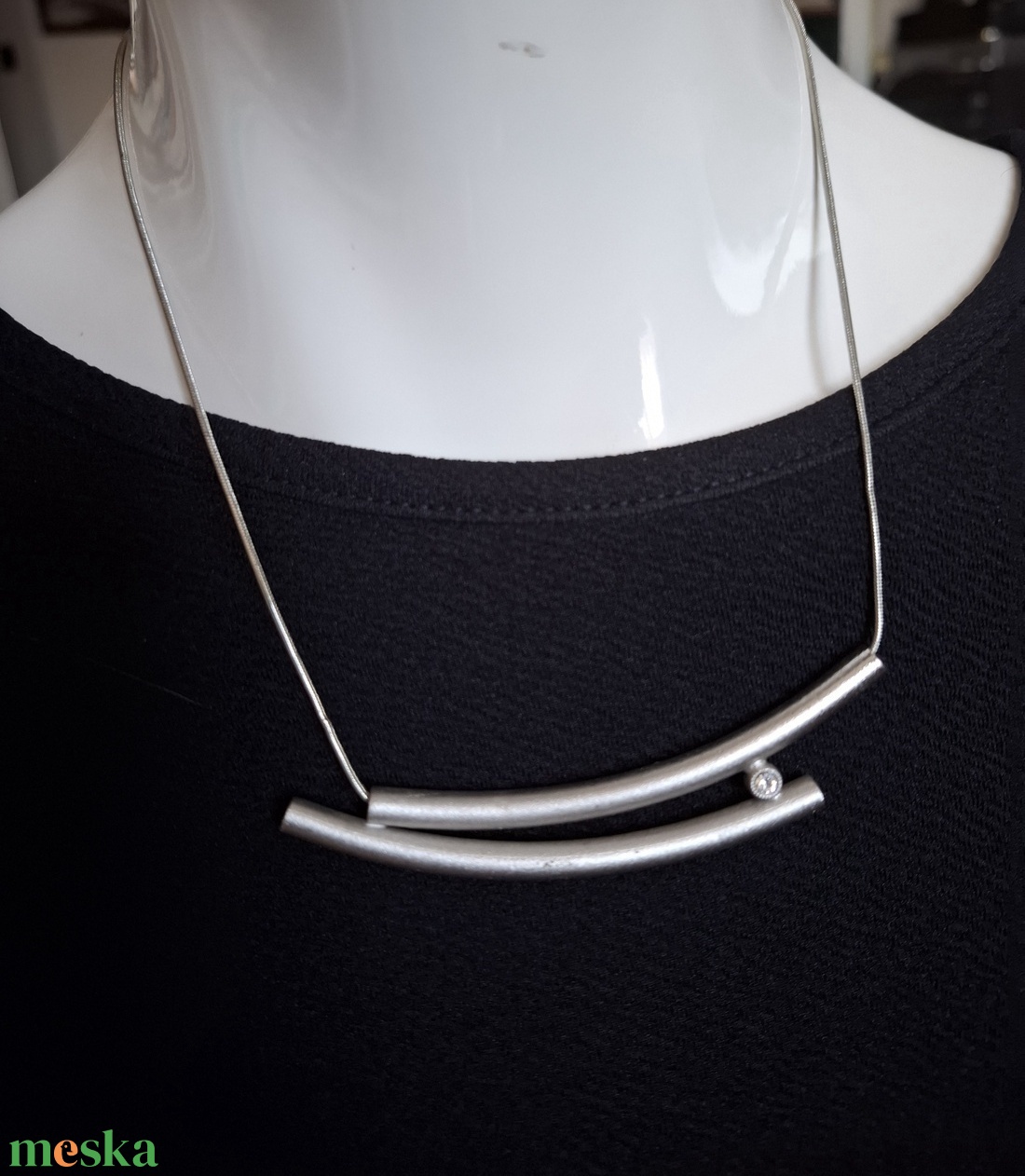 Ródium nyaklánc - ékszer - nyaklánc - medálos nyaklánc - Meska.hu