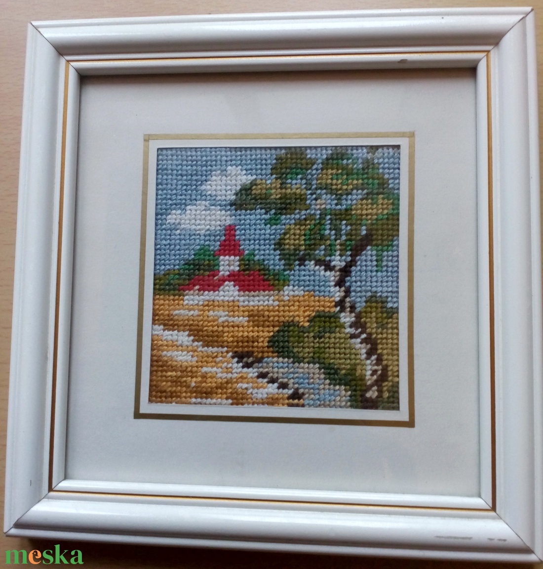 Őszi, tavaszi kép gobelin hímzéssel - művészet - textilkép - gobelin - Meska.hu