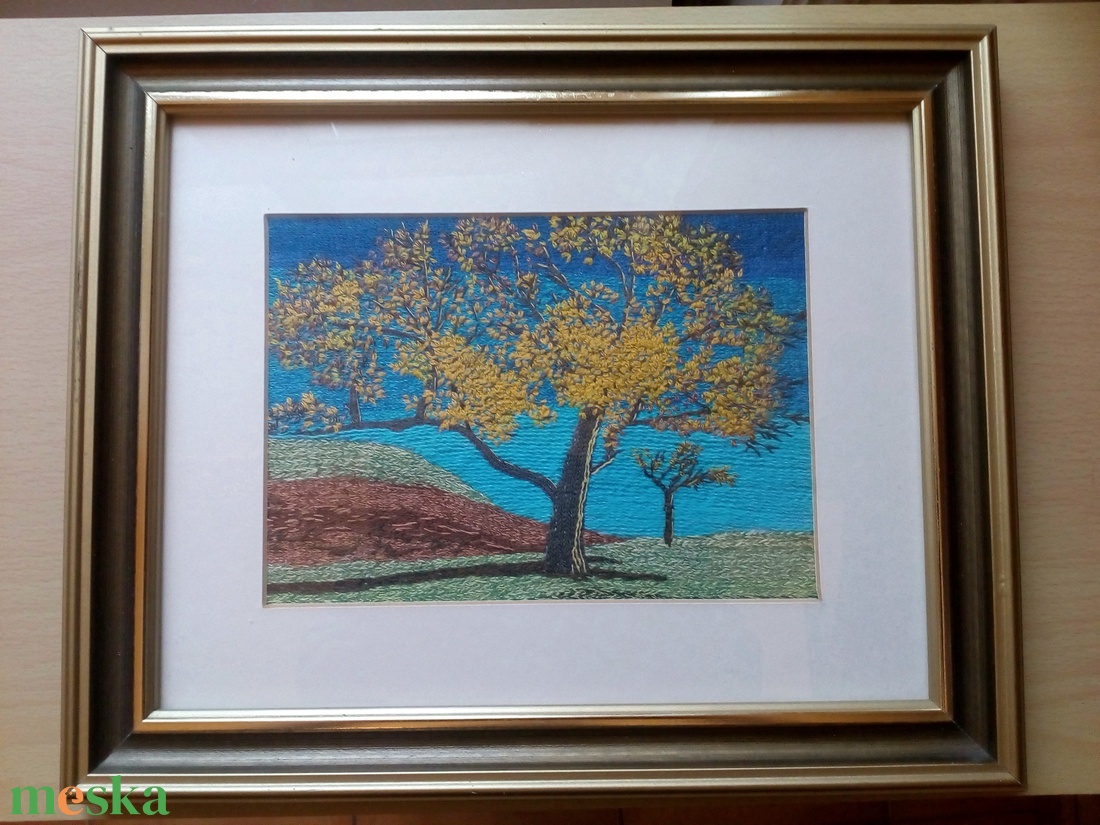 Hímzéssel készült falikép - művészet - textilkép - gobelin - Meska.hu