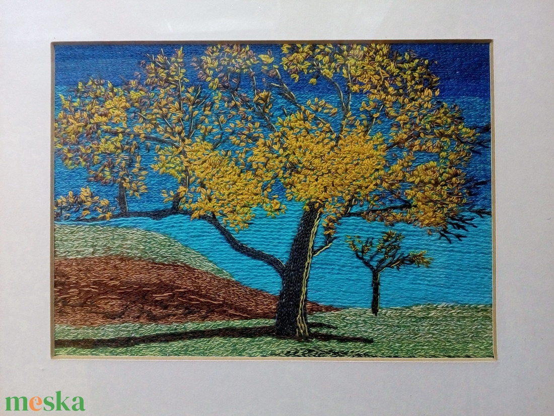 Hímzéssel készült falikép - művészet - textilkép - gobelin - Meska.hu