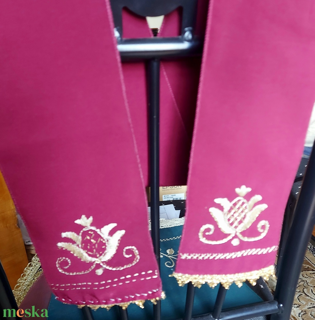   Dísz szalag úrihímzéssel - otthon & életmód - lakástextil - abrosz, terítő - asztalfutó - Meska.hu