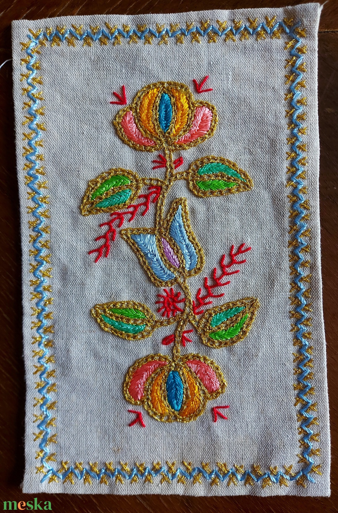   Asztali  kis terítő buzsáki boszorkányos  hímzéssel - otthon & életmód - lakástextil - abrosz, terítő - asztalfutó - Meska.hu