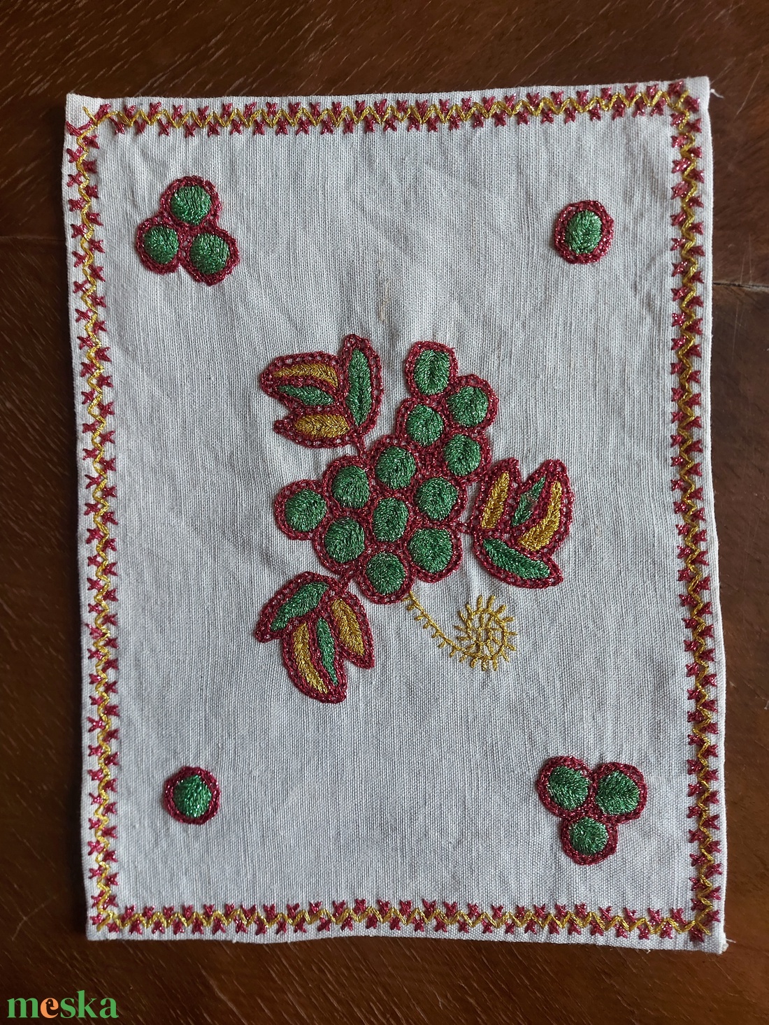   Asztali  kis terítő szett buzsáki boszorkányos  hímzéssel - otthon & életmód - lakástextil - abrosz, terítő - asztalfutó - Meska.hu