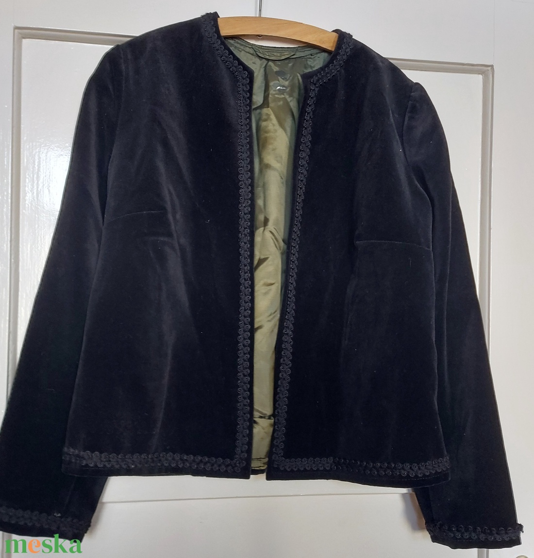 Vintage népviseleti bársony kabátka   - ruha & divat - női ruha - kabát - Meska.hu