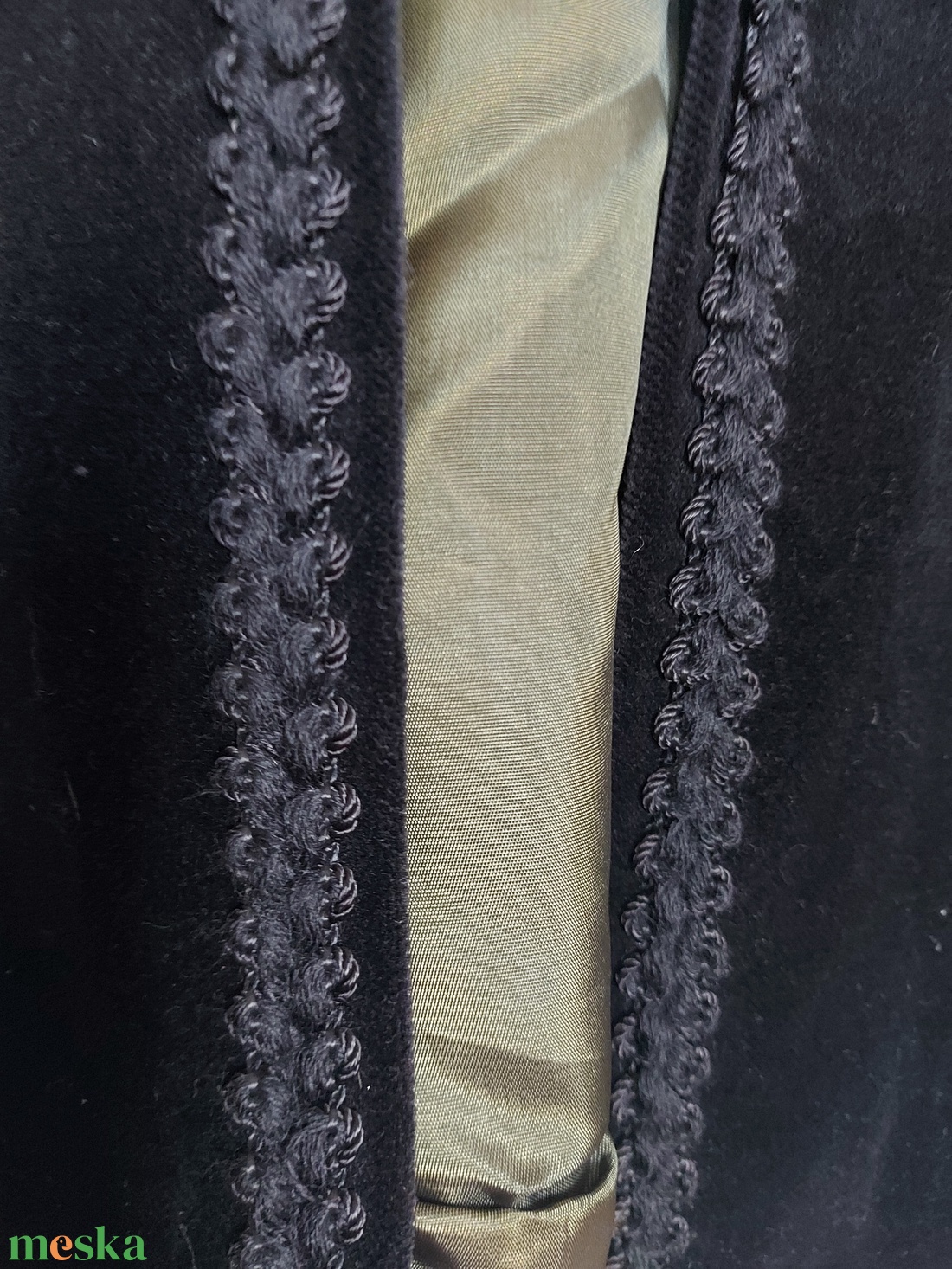 Vintage népviseleti bársony kabátka   - ruha & divat - női ruha - kabát - Meska.hu