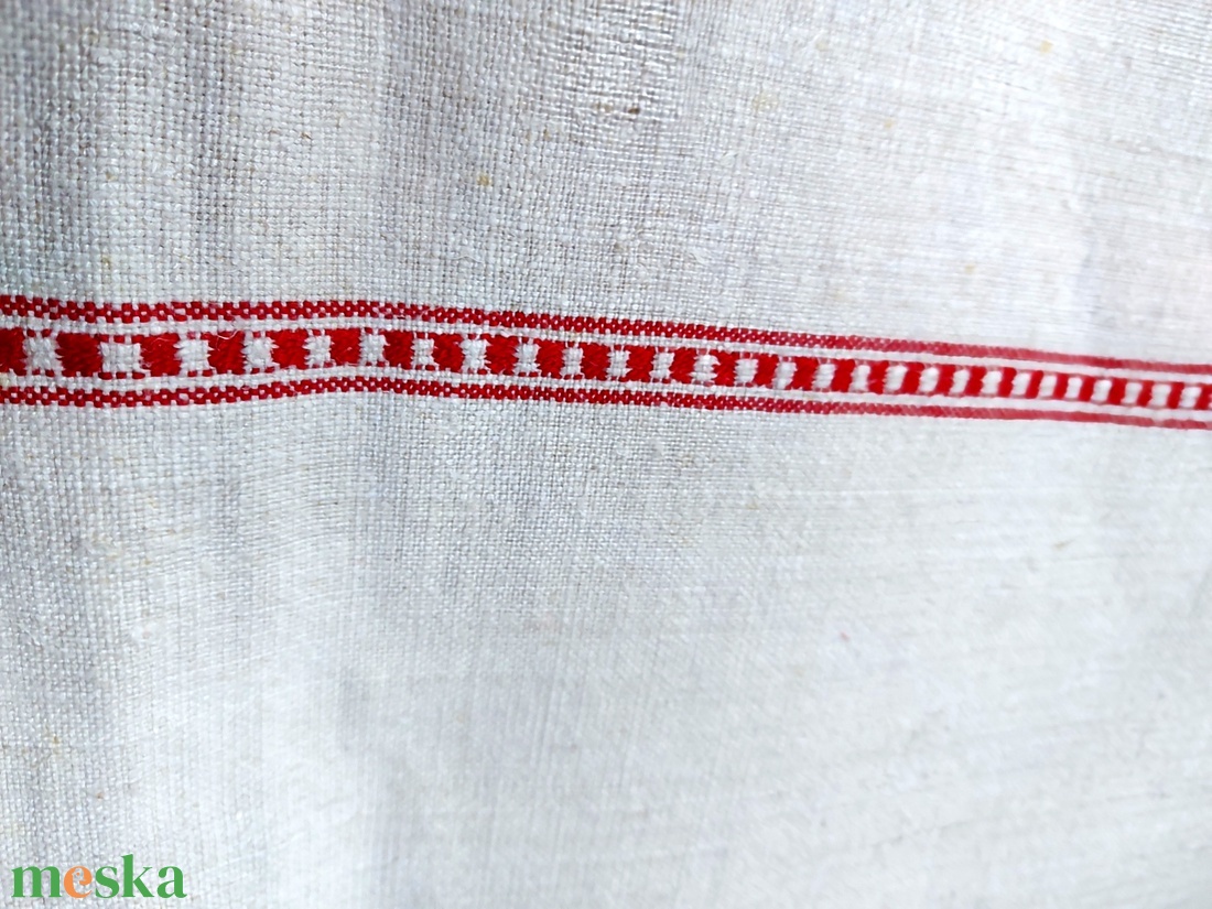 Szövött  nyersvászon törölköző névvel - otthon & életmód - fürdőszoba - törölköző - Meska.hu