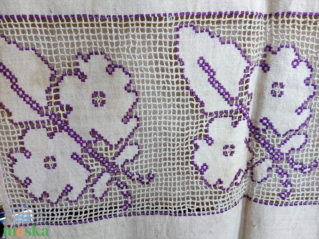 Szövött  nyersvászon törölköző rojttal - otthon & életmód - fürdőszoba - törölköző - Meska.hu