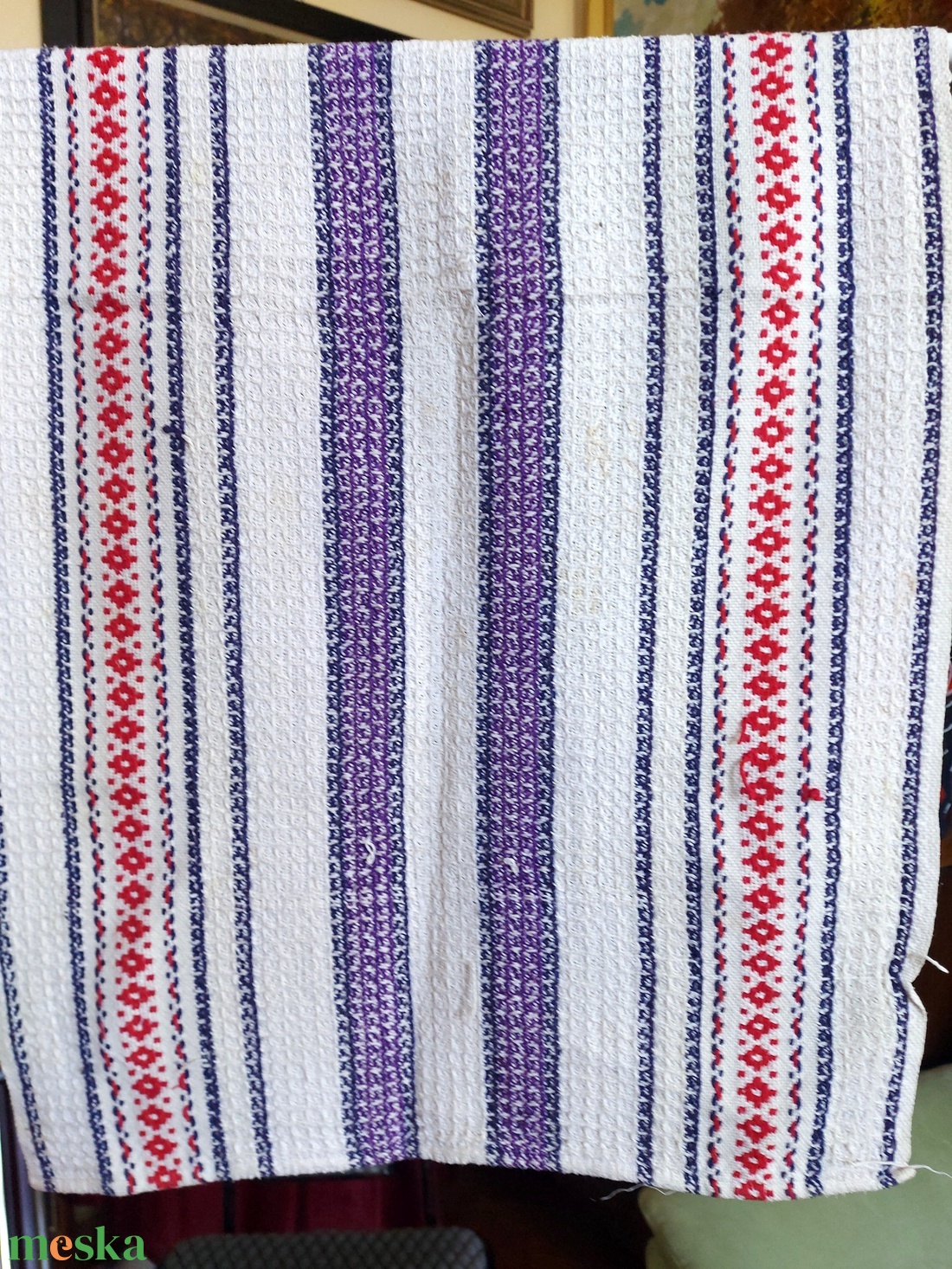 Szövött   színes dísztörölköző  - otthon & életmód - fürdőszoba - törölköző - Meska.hu