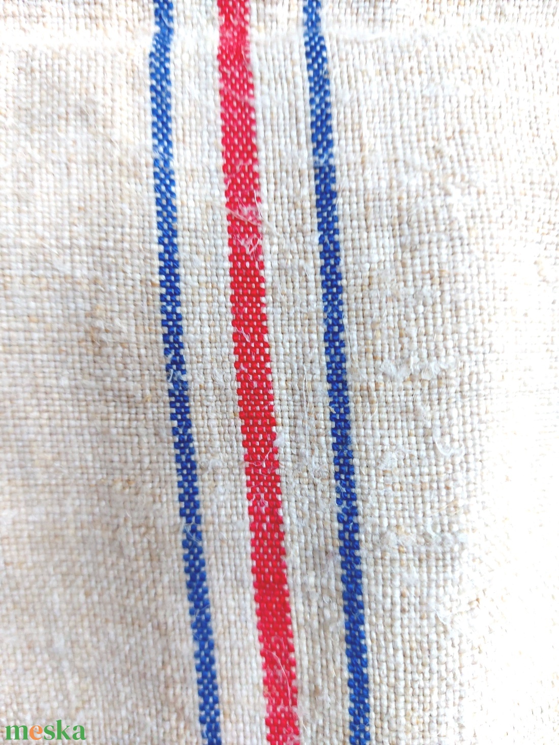 Szövött  zsák csíkkal  - otthon & életmód - fürdőszoba - törölköző - Meska.hu