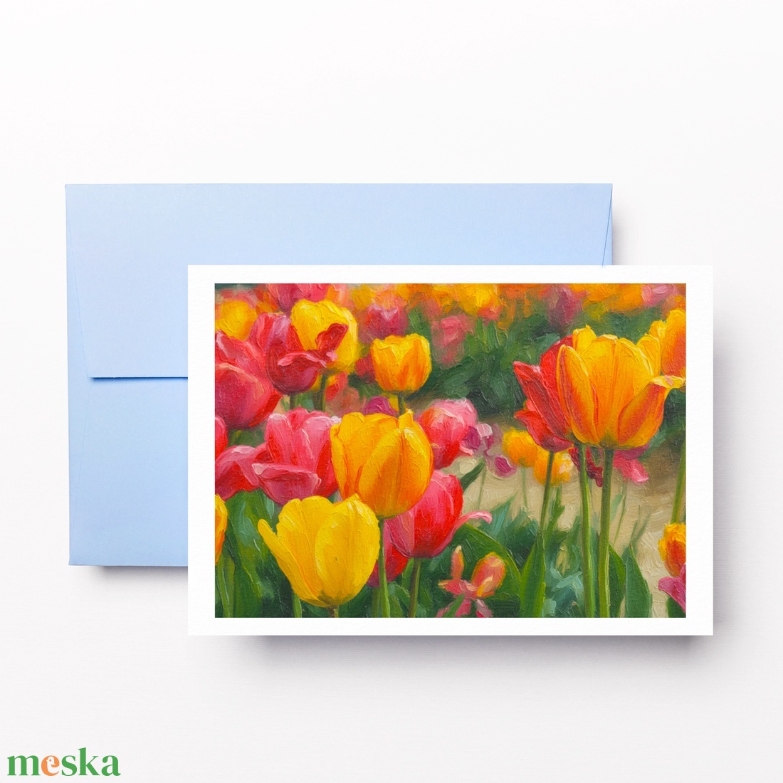 Képeslap-Tulipán szimfónia művészi  - otthon & életmód - dekoráció - dísztárgy - Meska.hu