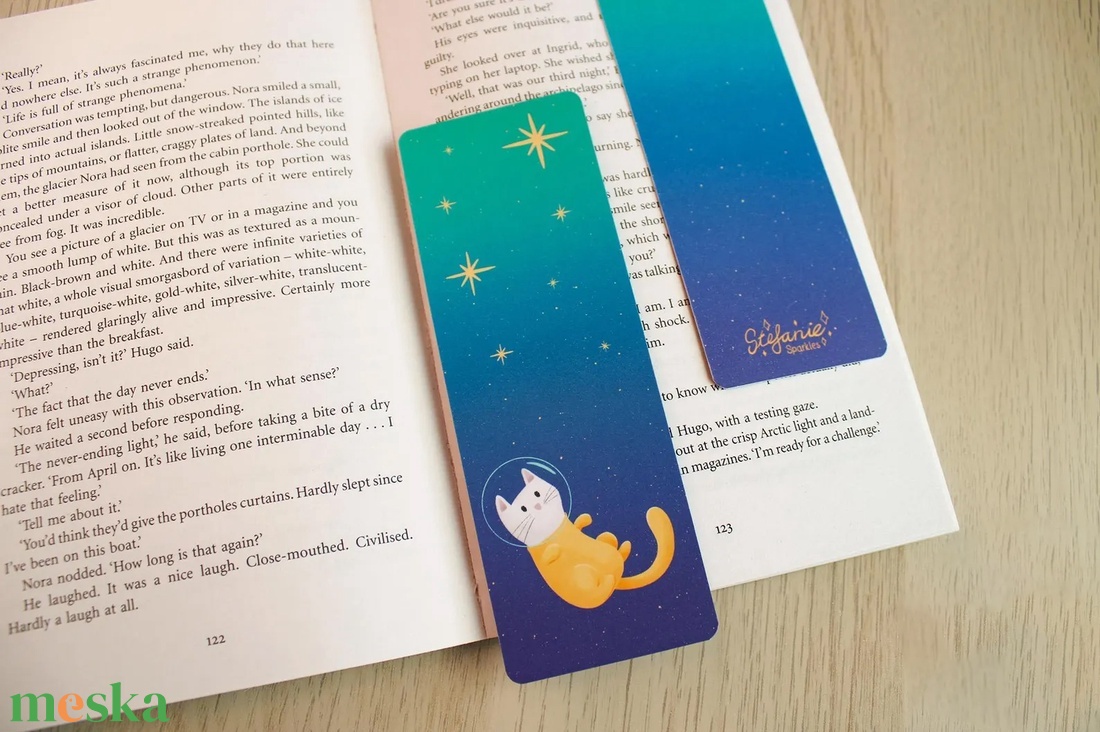 Űrhajós cicás könyvjelző - könyv & zene - könyvjelző - Meska.hu