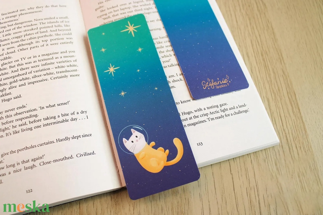 Űrhajós cicás könyvjelző - könyv & zene - könyvjelző - Meska.hu