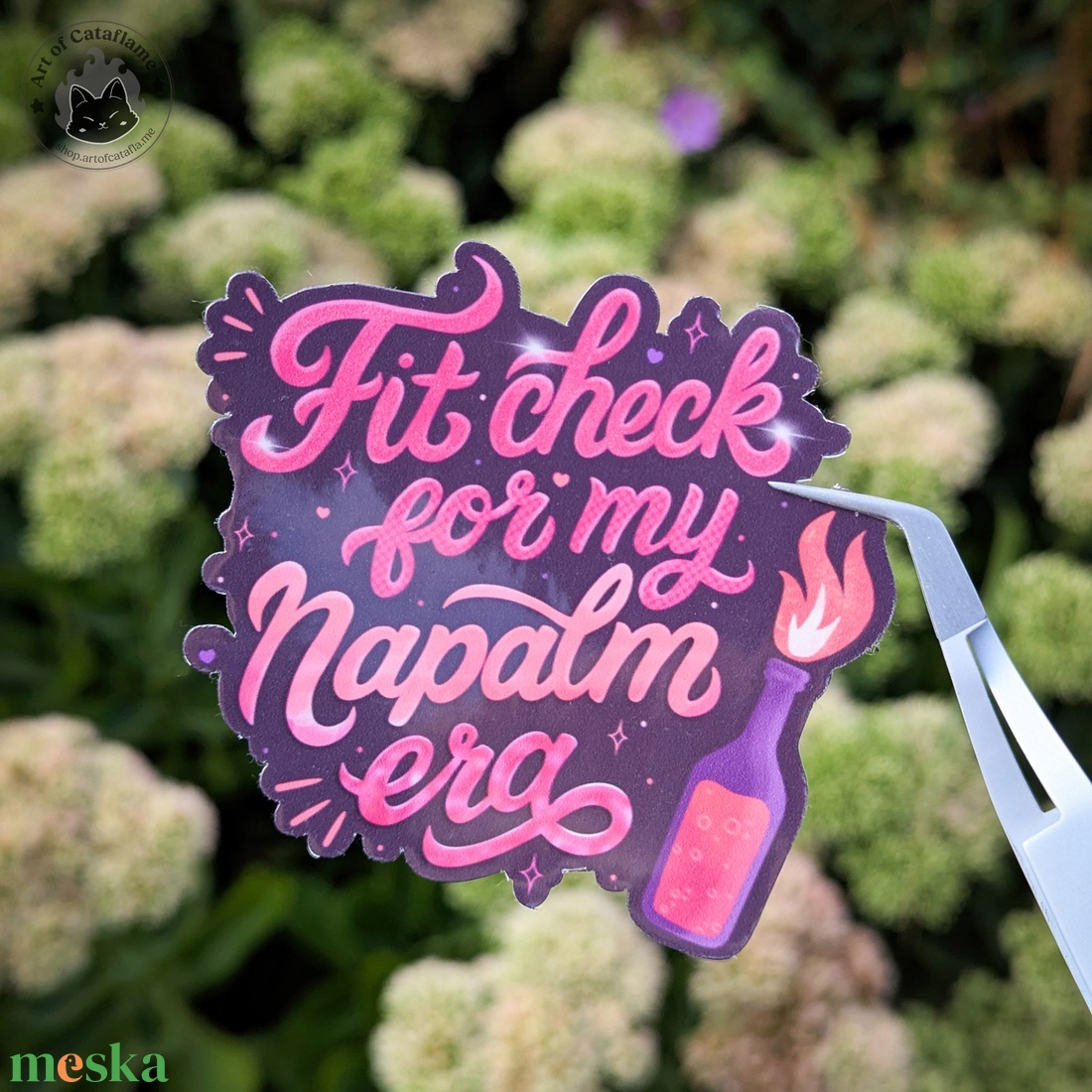 K-pop Démonvadászok matrica - Fit Check For My Napalm Era dalszöveg - otthon & életmód - papír, írószer - matrica, matrica csomag - Meska.hu