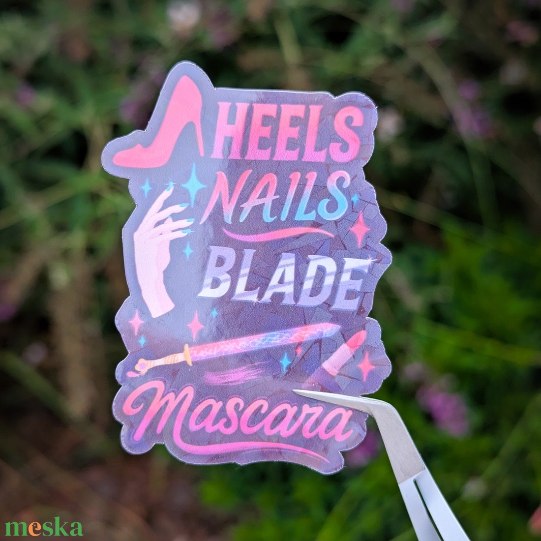 K-pop Démonvadászok matrica - Heels, Nails, Blade, Mascara dalszöveg - otthon & életmód - papír, írószer - matrica, matrica csomag - Meska.hu