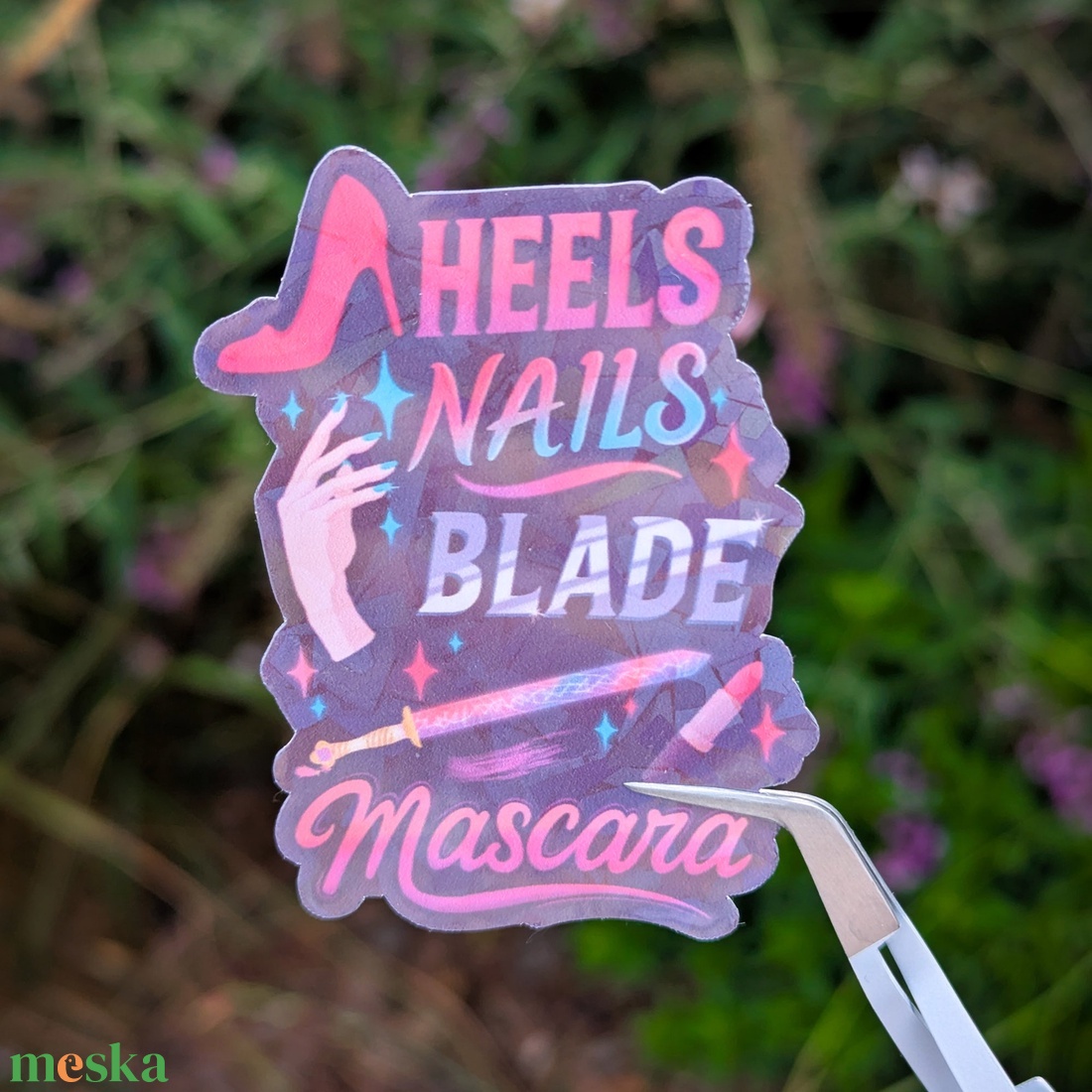 K-pop Démonvadászok matrica - Heels, Nails, Blade, Mascara dalszöveg - otthon & életmód - papír, írószer - matrica, matrica csomag - Meska.hu