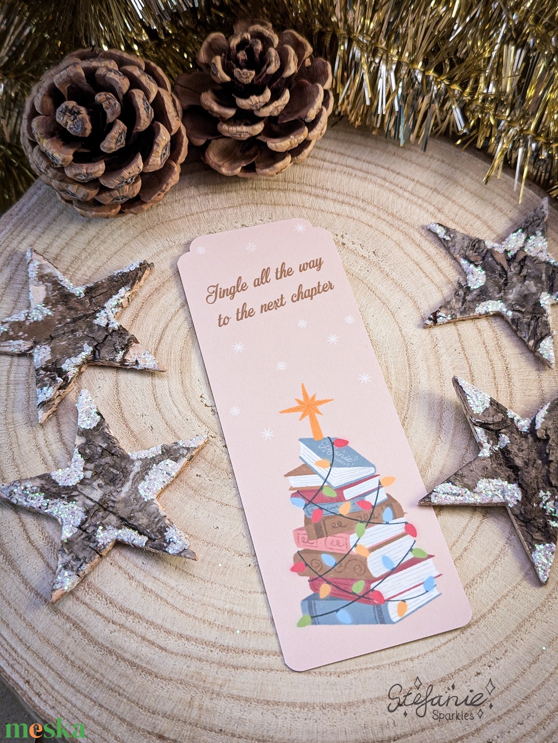 Karácsonyi könyv-fa könyvjelző - Ünnepi ajándék könyvmolyoknak - könyv & zene - könyvjelző - Meska.hu