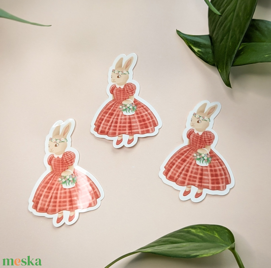 Nyuszis vízálló matrica - otthon & életmód - papír, írószer - matrica, matrica csomag - Meska.hu