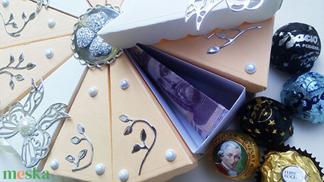 Orange dream papírtorta díszdoboz 12 szeletes - otthon & életmód - papír, írószer - ajándékozás kellékei - papírtorta - Meska.hu