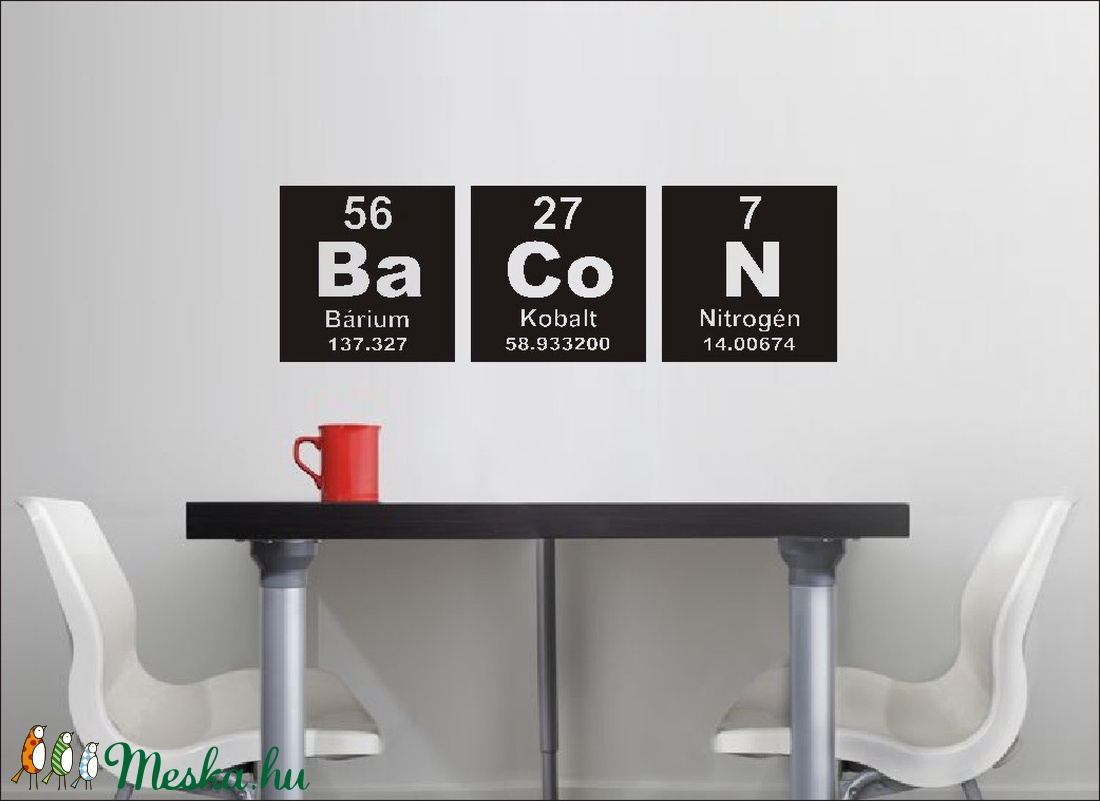 Falmatrica dekoráció vegyjelek -  - Meska.hu