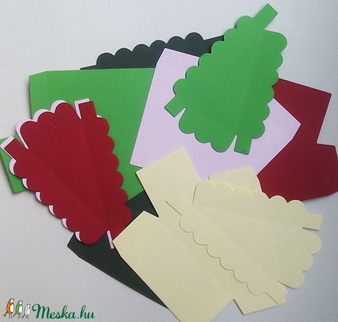 12 szeletes papírtorta sablon. Minden szelet egyben díszdoboz -  - Meska.hu