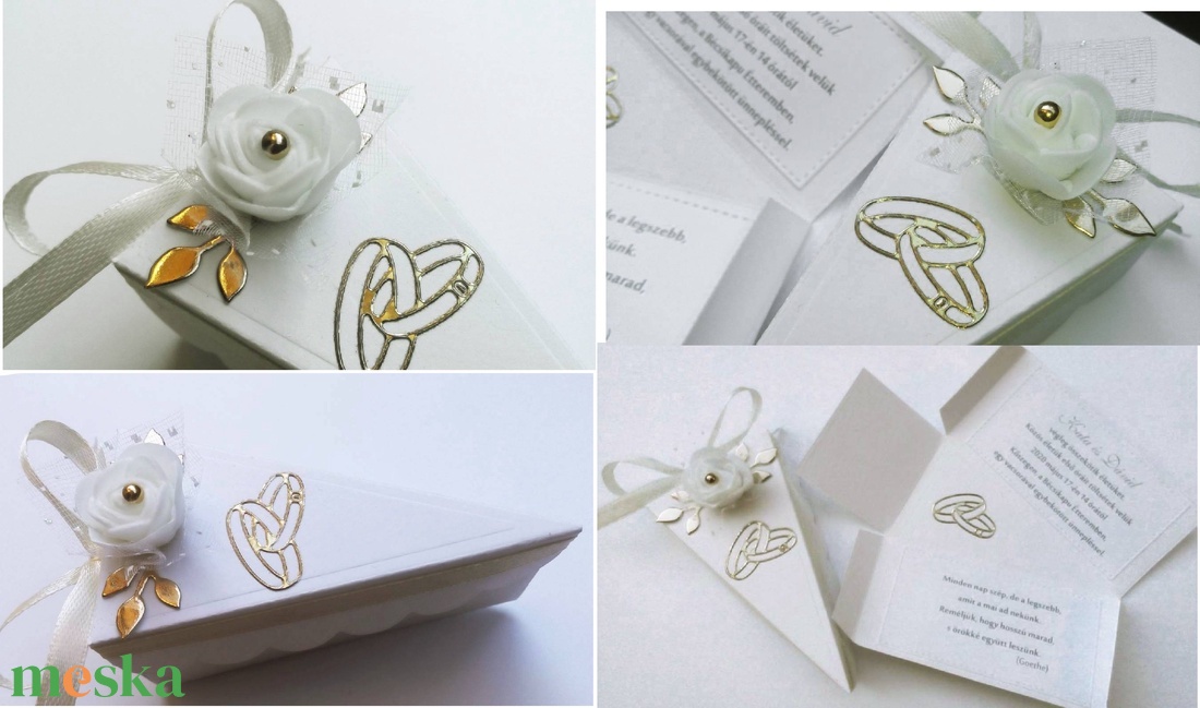 Esküvői meghívó Rose magic - esküvő - meghívó & kártya - Meska.hu