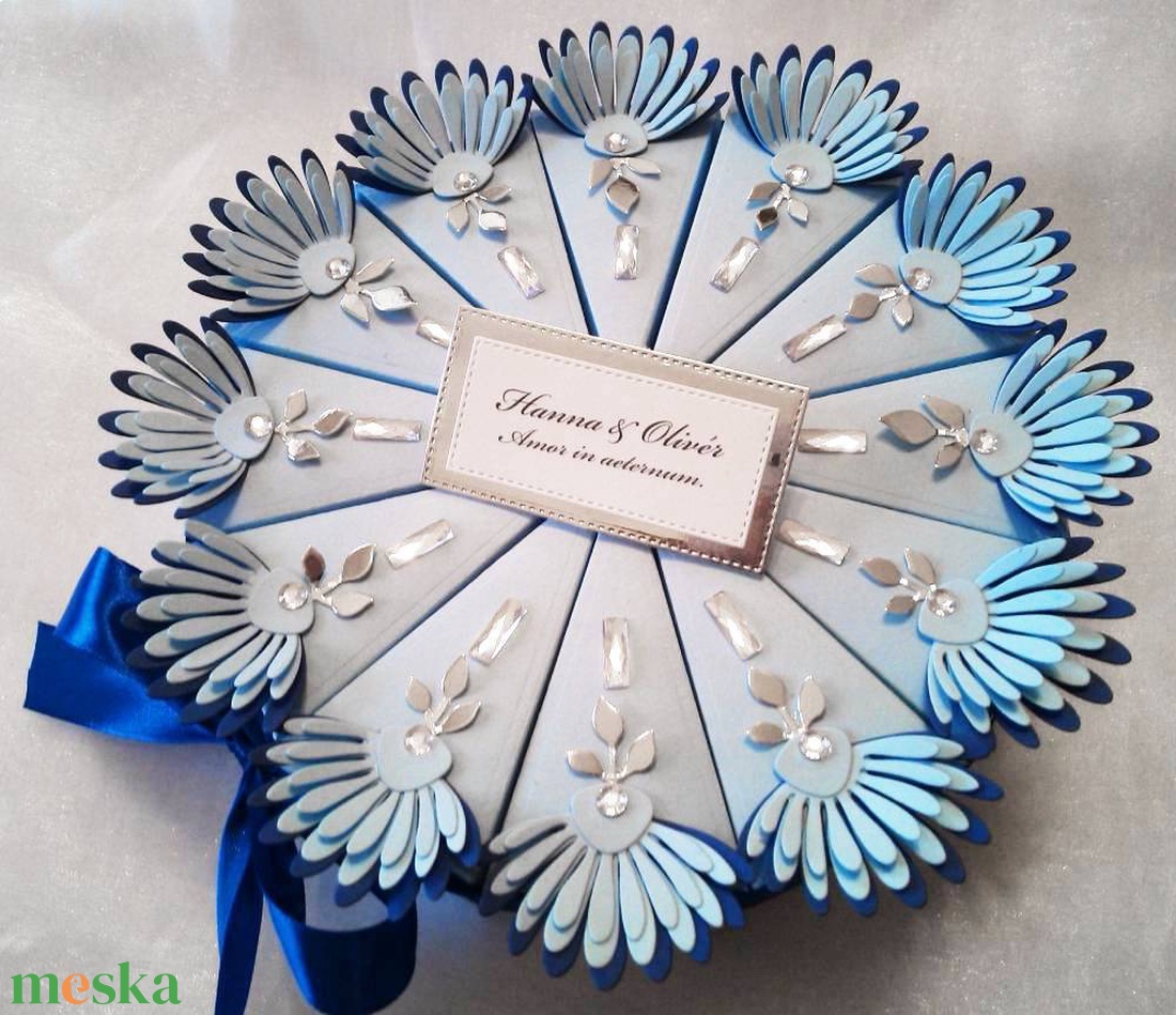 Blueflower papírtorta díszdoboz 12 szeletes - otthon & életmód - papír, írószer - ajándékozás kellékei - papírtorta - Meska.hu Blueflower papírtorta díszdoboz 12 szeletes - otthon & életmód - papír, írószer - ajándékozás kellékei - papírtorta - Meska.hu