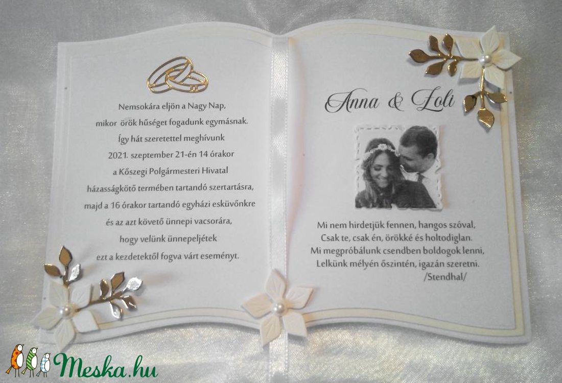 Esküvői meghívó - esküvő - meghívó & kártya - meghívó - Meska.hu