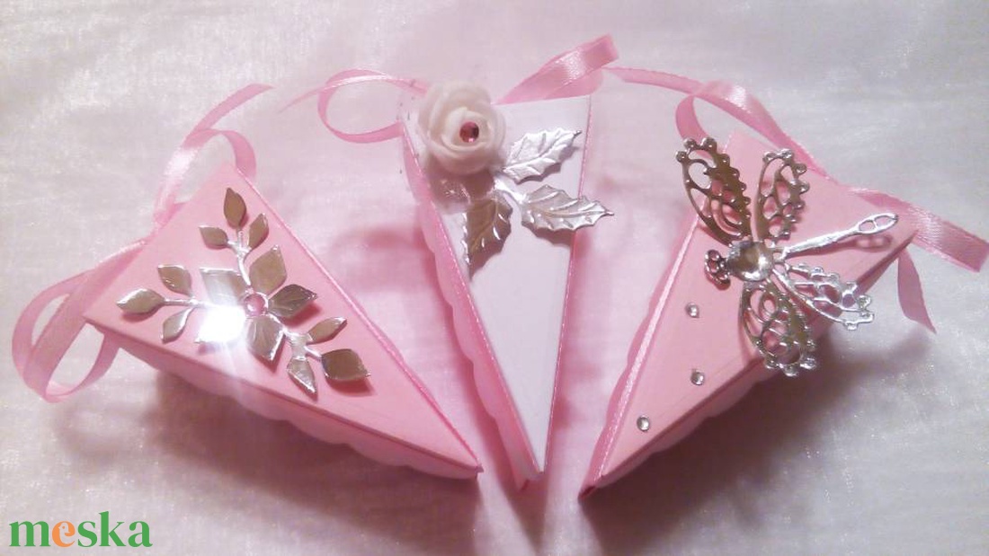 Tortaszelet formájú esküvői meghívó - esküvő - meghívó & kártya - meghívó - Meska.hu